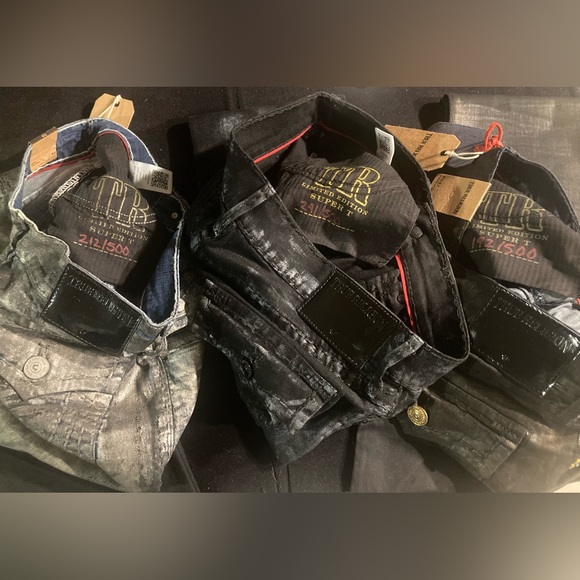 Bundle!Rare!True Religion LimitedEdition of500 RickySuperT’s (2) 32x34 (1) 33x34 - Picture 2 of 2